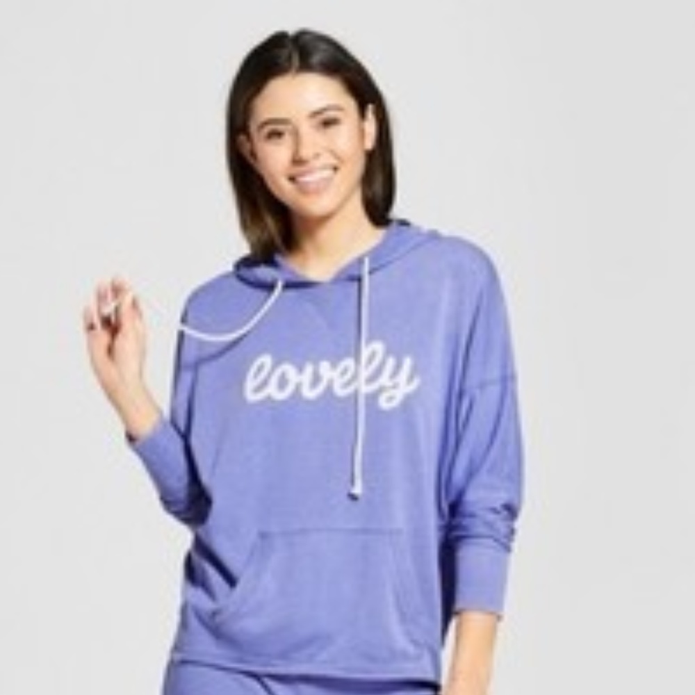 Women's Sleep Sweatshirt - Xhilaration Bright Blue